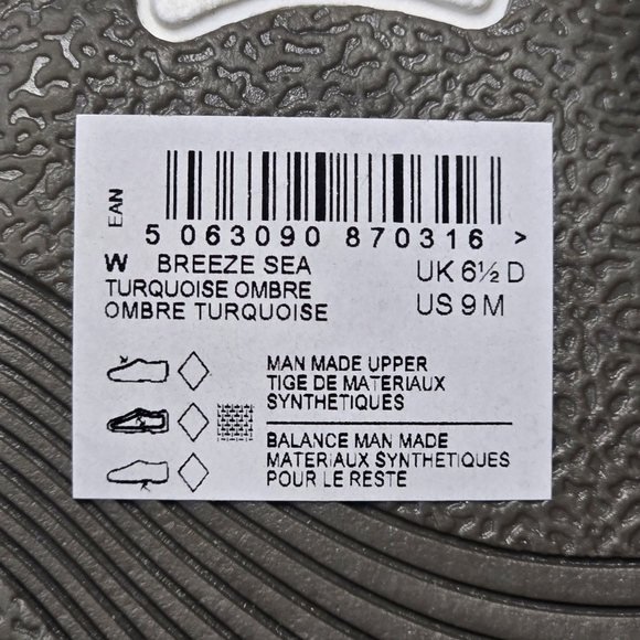 Clark's Cloudsteppers Breeze Sea Turquoise Ombre Women Flip Flop Sandals Size 9 - Picture 8 of 11